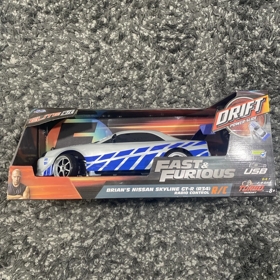 Fast and The Furious Elite Nissan Skyline R34 R/C Remote Control Car Drift Car - Image 3 of 3
