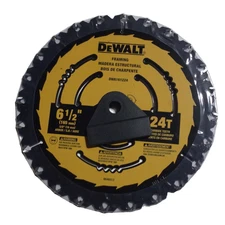 DeWalt 6-1/2" 24T Framing Saw Blades 2-Pack Carbide Teeth Durable Construction