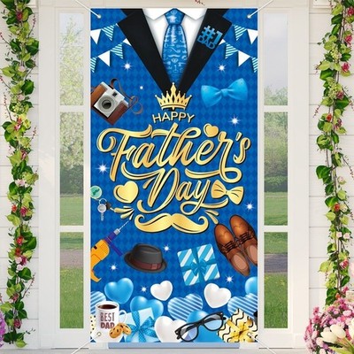 Für Vatertag Tür für deko Banner 35,4 x 70,9 in waschbarem Polyester