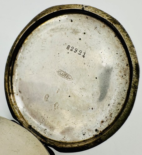Antiguo Reloj de Bolsillo Americano Waltham, Bond St. 7 Joyas - Estuche de Plata Suiza - Imagen 6 de 10
