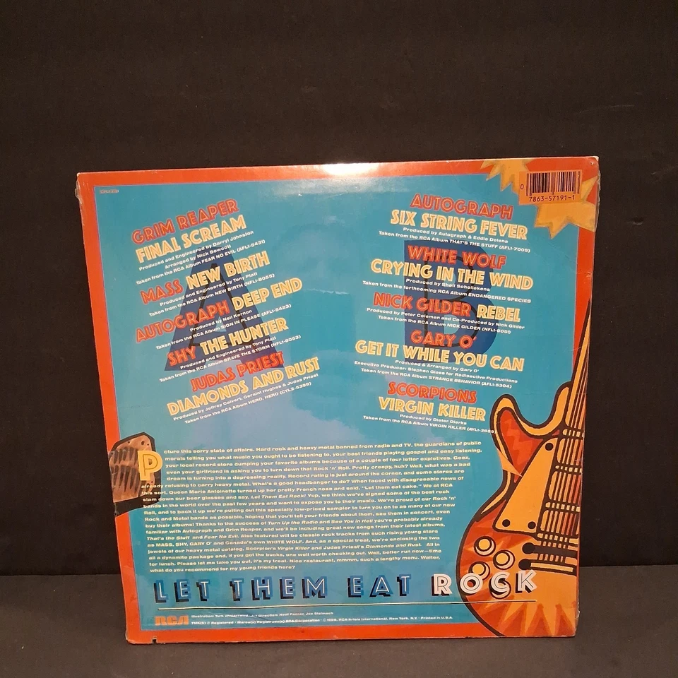 Let Them Eat Rock Vinyl LP Comp 1986 SEALED  Foto 3 de 4