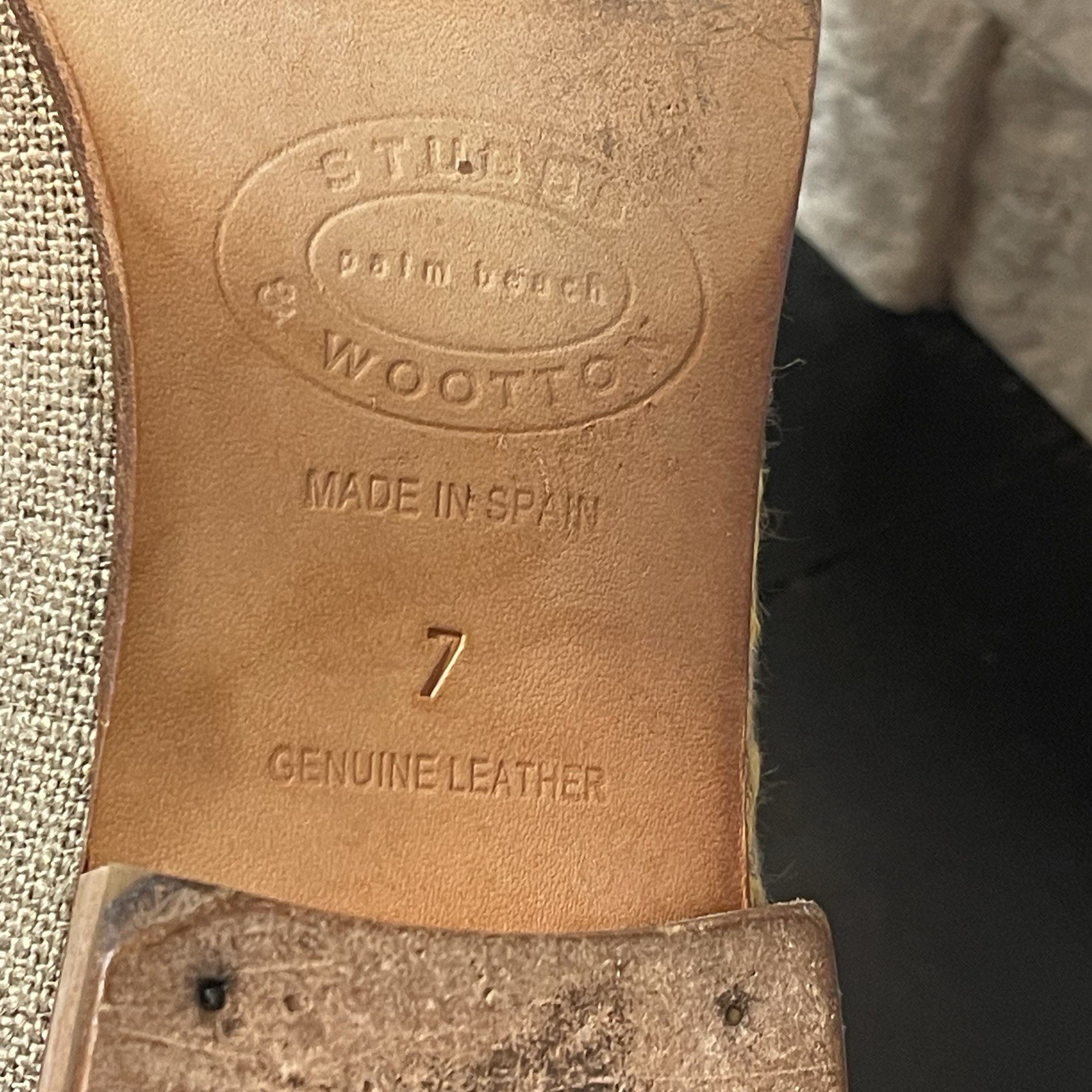 Stubbs & Wootton “POLLOCK" Slippers Tan Yellow Loafers Shoes Splatter Embroidery