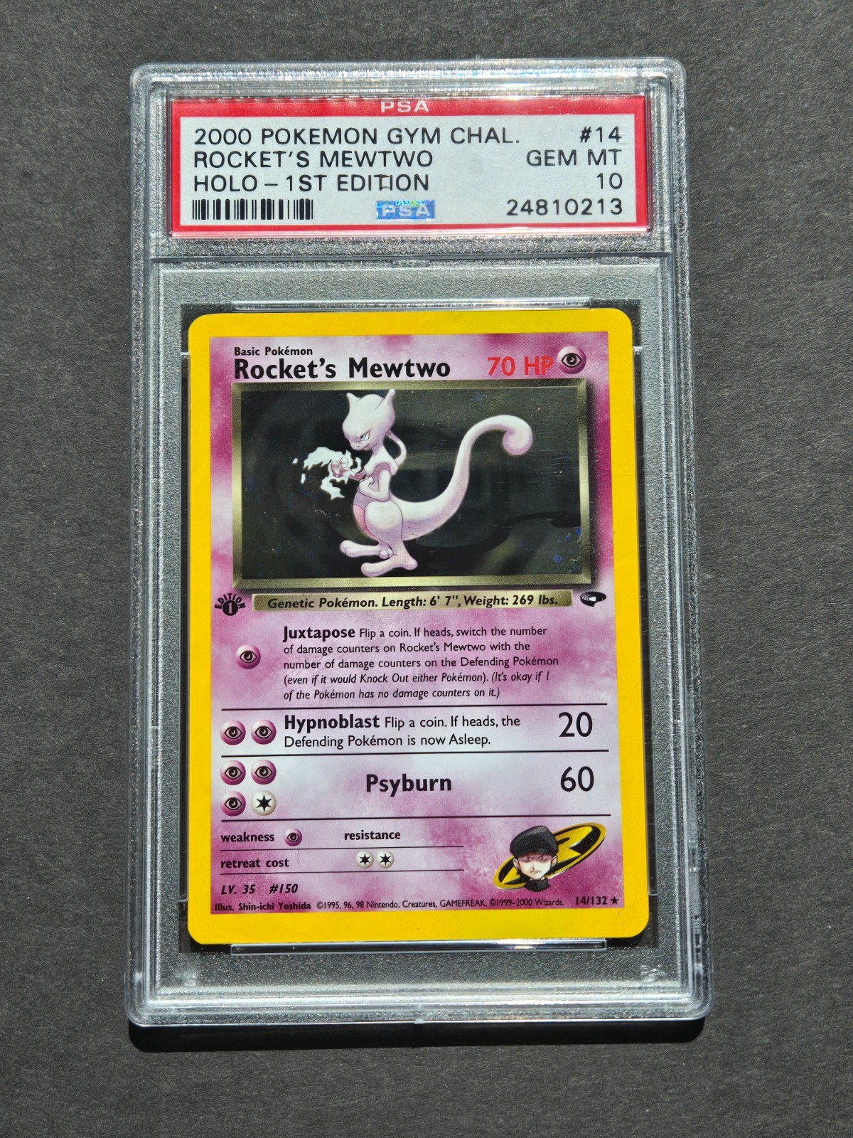 Pokemon PSA 10 1ST EDITION GYM CHALLENGE ROCKET'S MEWTWO 14/132 - GEM MINT