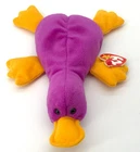Classic Ty Beanie Baby Patti Platypus Purple Yellow 1993 Vintage Plush Excellent