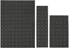 Garland Rug Sparta 3 Piece Area Rug Set (5'x7', 3'x4', 24x60) Cinder Gray,