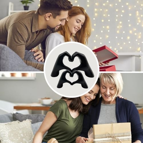 Heart Hands Sculpture Aesthetic Love Decor for Living Room Bedroom 1PC Black