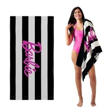 Franco Barbie Soft Cotton Bath/Pool/Beach Towel, 60 in x 30 in