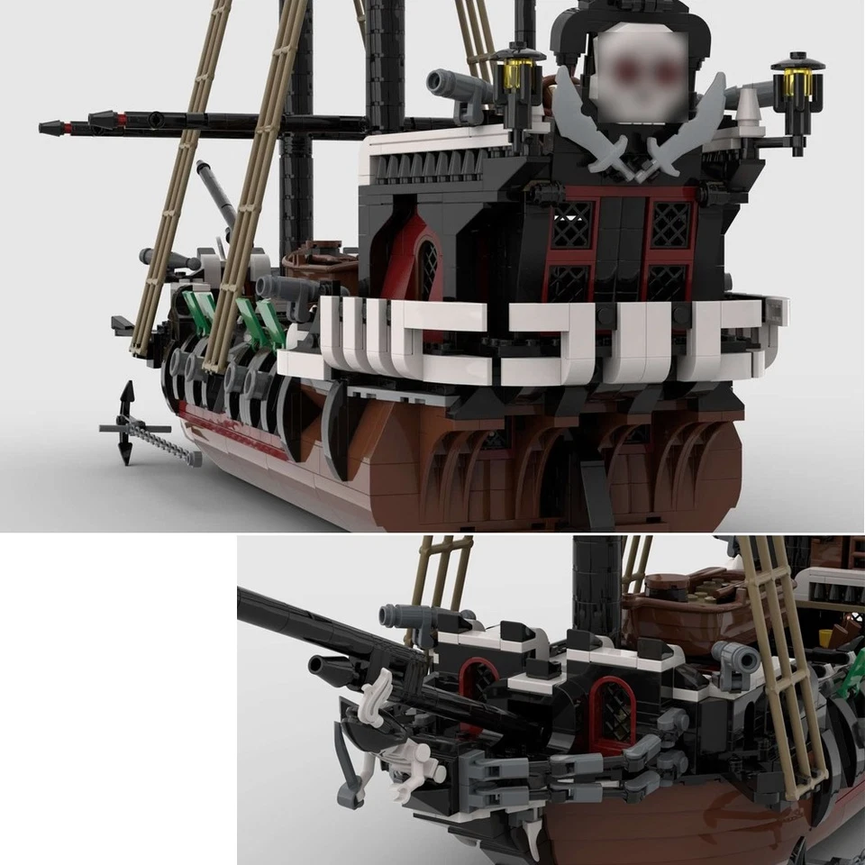 MOC-202552 Remake of Skull's Eye Schooner 6286 Pirate Ship Set 1676 Pieces - Image 2 of 4