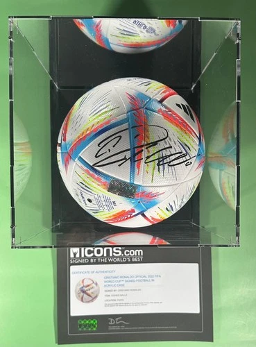 Cristiano Ronaldo soccer ball signed  Authenticated by Icons