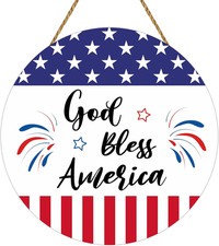 4Th of July Decorations Patriotic Decorations Patriotic Wreath Fireworks God Ble