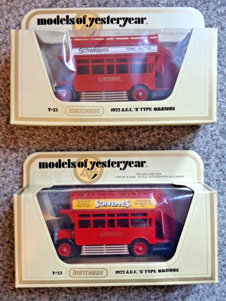 Matchbox Models of Yesteryear Y23 Y-23 AEC 'S' Type Bus various - NEW