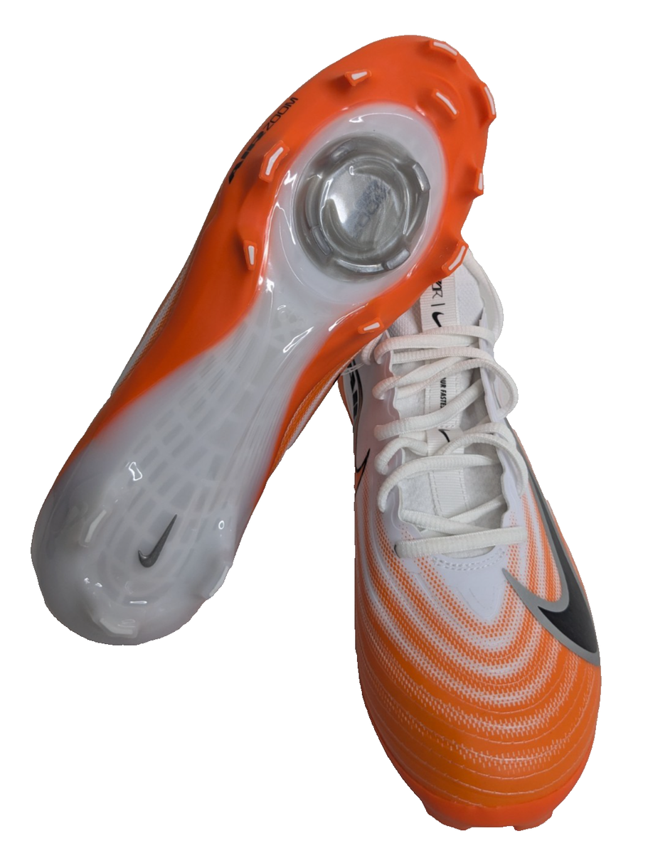 NEW Nike Air Zoom Vapor Pro 1 TB Football Cleats HM8850-103 Size 8 White Orange Nike | Nike Vapor Pro 1 Football Cleats (HM8850-103, White  main image 4