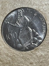 Coin VATICAN CITY Pope John Paul II 100 Lire 1986 BU