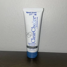 NEW ClearChoice Sport Shield Sunscreen Natural Face Sunscreen Daily Use SPF 45