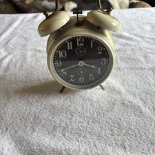 Vintage Seth Thomas "Ding-A-Ling" Time and Alarm Carriage & Desk Clock
