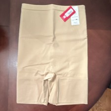 Spanx Honey High-Waisted Shapewear Shorts Beige XL Women's Solid Compression