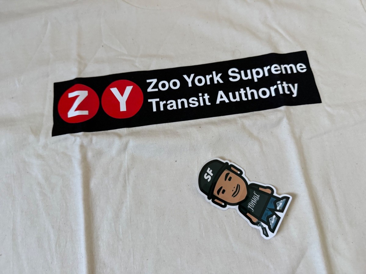 NEW 2025 SUPREME ZOO YORK TRANSIT SHIRT TEE NATURAL BOGO LOGO SS25