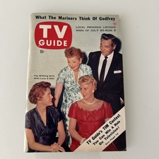 Philadelphia TV Guide July 30 1955 Whiting Girls LUCY Lucille Ball Wally Cox