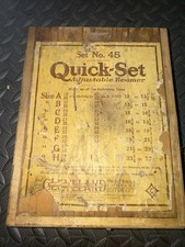 Vintage Cleveland Quick-Set Adjustable Reamer Set NO 45 Free Shipping