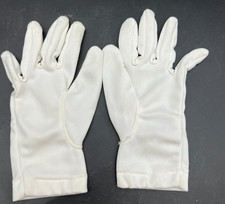 White Kid's Age 2-4 Stretchable Nylon Gloves-Montgomery Ward  Co.