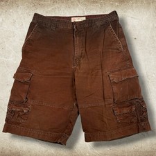 Vintage Mossimo Shorts Men  s Size 34 Brown Cargo Utility Faded Grunge Skater Y2K