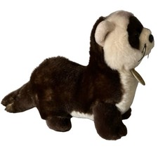 Aurora Miyoni Stuffed Animal Plush Black Footed Ferret Soft Brown Toy Pet 10 in