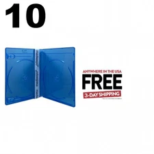 10 PREMIUM STANDARD Blu-Ray Double DVD Cases 12MM ** 1-3 DAY