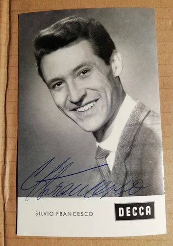 SILVIO FRANCESCO - AUTOGRAPH CARD with ORIGINAL AUTOGRAPH - Approx 14x9cm