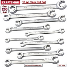 Craftsman Tools 10 Pc Sae And Mm Flare Nut Wrench Set 9-18 Mm 14-78 Sae 9 5 Craftsman Tools 10 Pc Sae And Mm Flare Nut Wrench Set 9-18 Mm 14-78 Sae 9 5