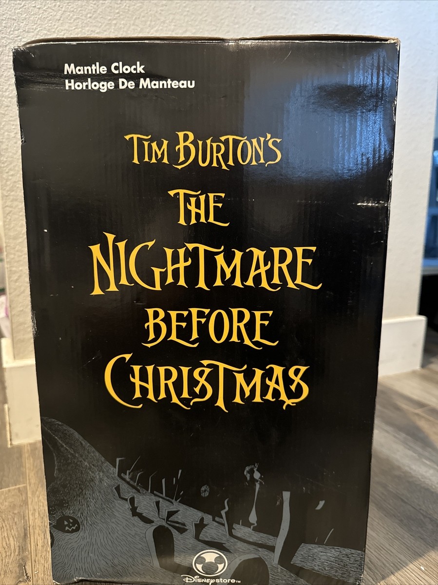 Rare Disney Tim Burton The Nightmare Before Christmas Mantle Clock