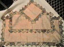 HAPA 3 Decken 39x81cm, 29x60cm, 29cmx29cm Beige-Bunt Polyester/Baumwolle