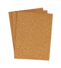 NATURAL CORK PANELS / Compact Grain CR117 / 12x9" / 3mm & 6mm / Bulletin Board