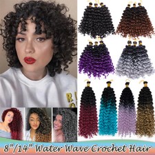 Water Wave Braids Afro Deep Curly Halloween DIY Crochet Braid Hair Extensions US