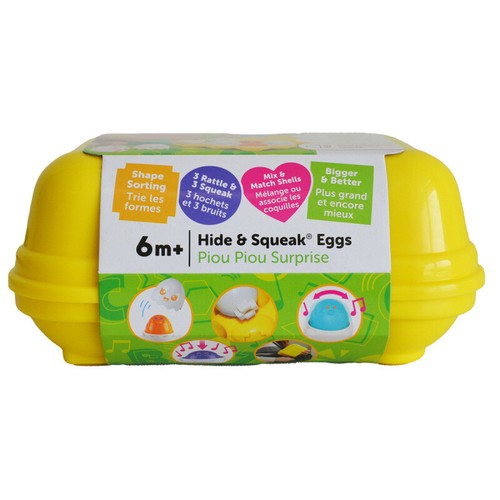 TOMY TOOMIES PLAY TO LEARN HIDE N SQUEAK EGGS BABY TOY - E73560 - Picture 4 of 10