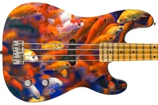 Guitar Skin Axe Wrap Re-skin Bass Reface DIY Feeder Fish Koi 1447