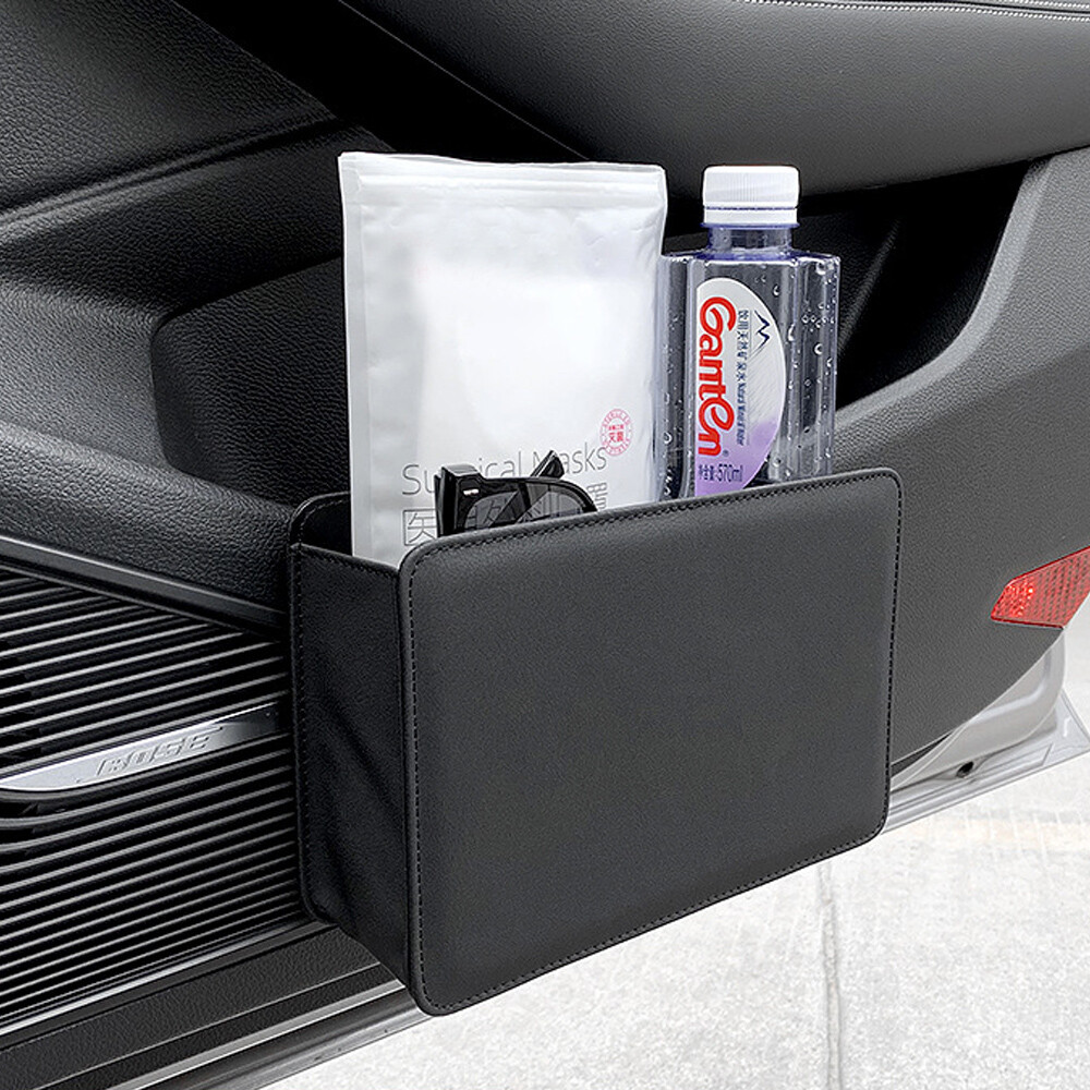 Car Interior Accessories Car Trash Can Garbage Bin Hanging Storage Box Organizer
