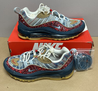 NIKEマニアさん限定ジャンプライズ　オールウェイク98 Nike Air Max 98 Wild West Armory Denim & Paisley 2019 BV6045-400