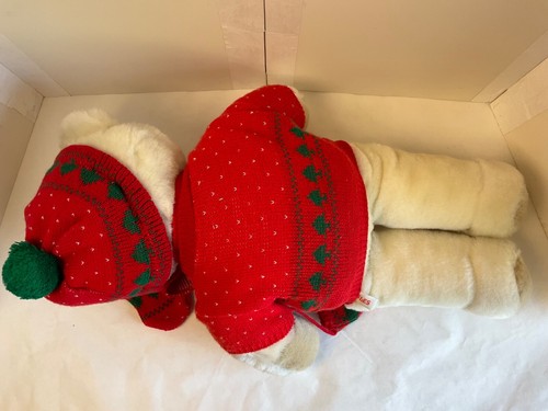 Jingles Christmas Large Plush Stuffed Animal Teddy Bear Santa Hat Scarf *22" in* - Picture 8 of 15