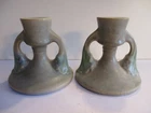 Roseville Tuscany 1066-3.5 Candlesticks (2) Gray Pair