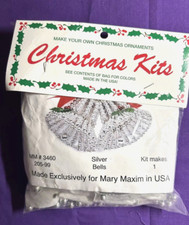 Mary Maxim Beaded Christmas Ornament Kit 3460 Silver Bells Merri Mac