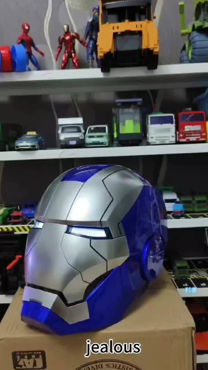 AUTOKING Iron Man MK5 1:1 Helmet Blue Ver Wearable Voice
