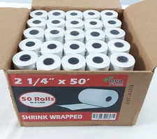 PAPRMA 2 1/4 inch x 50ft Thermal Receipt Paper Rolls - 50 Count