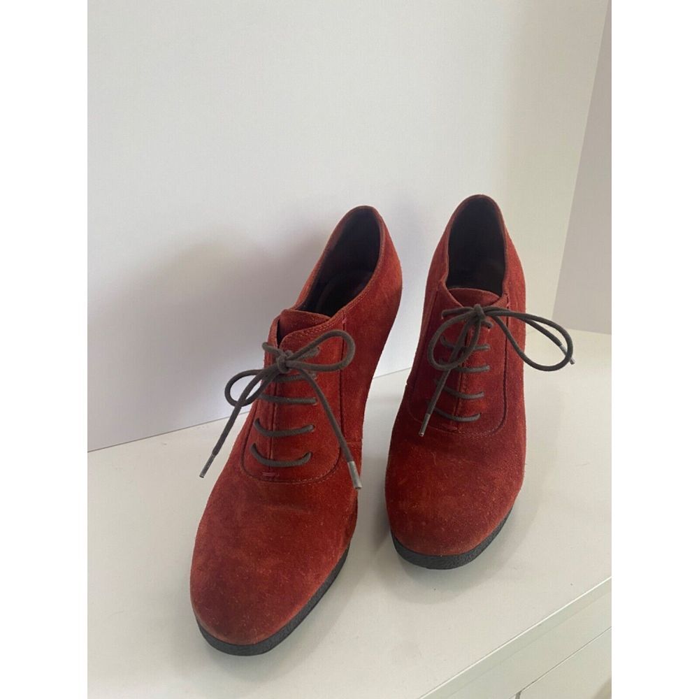 stivaletti stringati rossi yves saint laurent