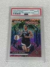 2024 Prizm Monopoly WNBA Jackie Young Red Millionaire Shimmer #15 PSA 10
