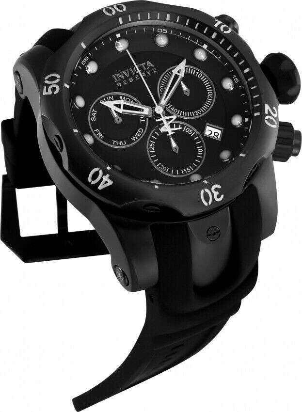 Invicta Reserve Venom 53.7mm Black Stainless Steel Case with Black