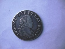 LOUIS XV - 1/6 d’écu de France-Navarre, 1719 Tb Argent