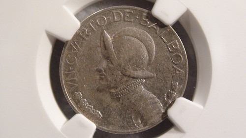 1932 PANAMA NGC XF45 ONE QUARTER BALBOA CIRCULATED 1/4B Coin BUY IT NOW! - Picture 2 of 4