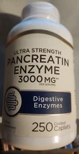 Pancreatin 3000mg Digestive Enzymes 250Caps Non-GMO/Gluten Free/No Preservatives