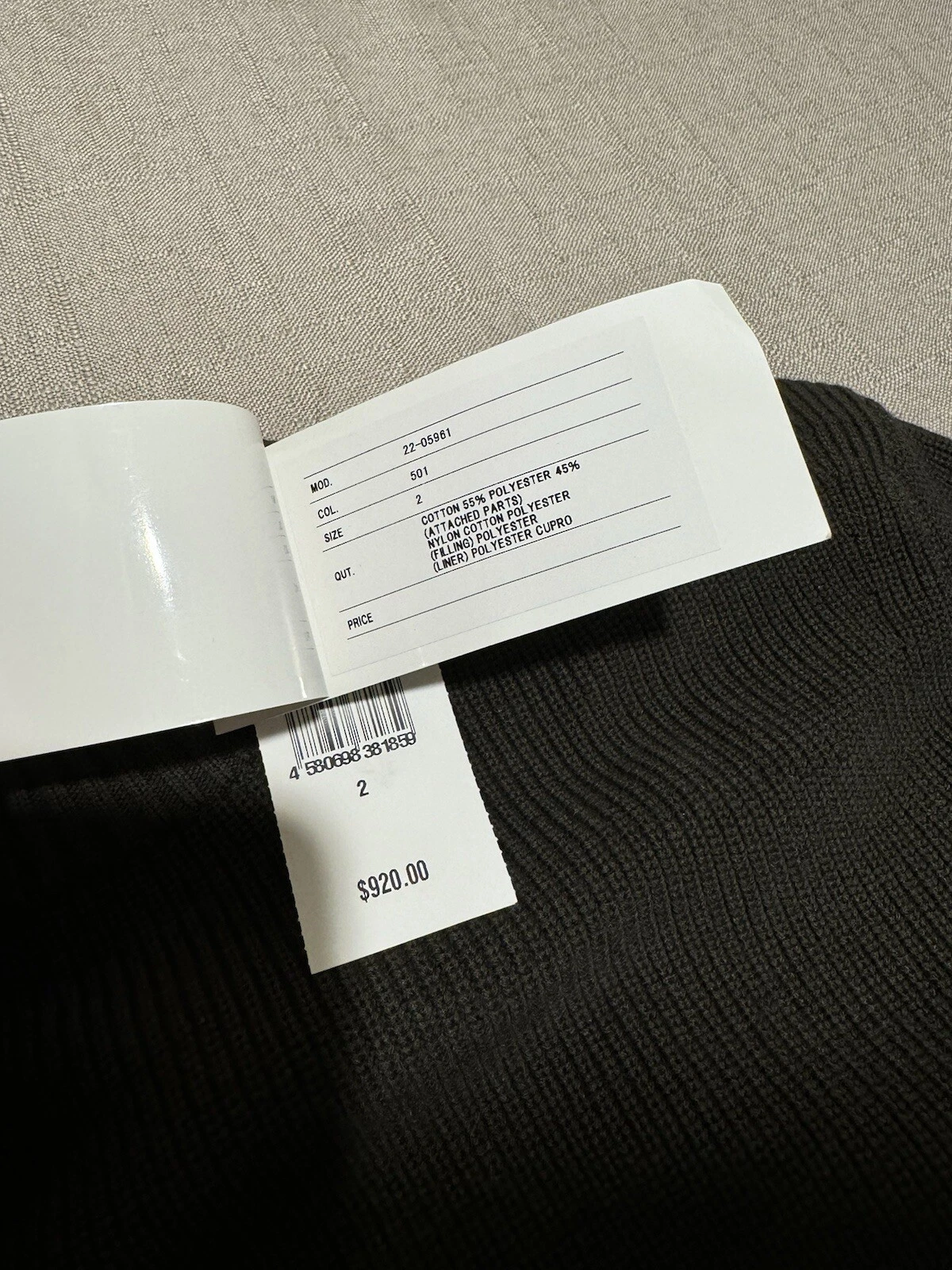 Mini abito donna Sacai verde kaki misto maglione nuovo con etichette $920 unico taglia 2