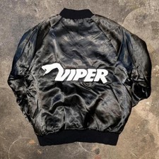 Vintage 1980’s Viper Motors Made In USA Satin Bomber Jacket